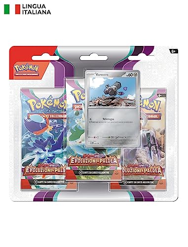Confezione Da Tre Buste (Varoom) Dell’Espansione Scarlatto E Violetto - Evoluzioni A Paldea Del Gcc Pokémon (Tre Buste Di Espansione E Una Carta Promo