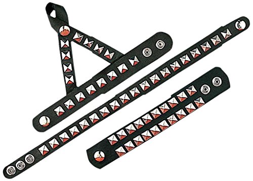 Widmann Milano Party Fashion- Widmann Set Hard Rock Similpelle Collare Bracciale Guanto Infradito Borchiati 446, Multicolore, One Size, 8003558503605