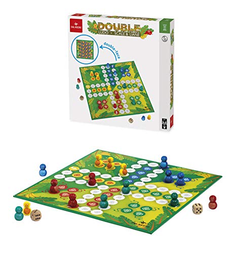 Dal-Negro- Double (Ludo + Scale & Liane) Gioco Da Tavolo, Multicolore, 53919