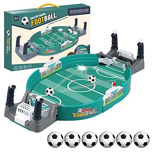 Vossot Gioco Interattivo Di Calcio Balilla Con 6 Palloni Da Calcio, Gioco Di Calcio Balilla Genitore-Figlio, Set Da Calcio Da Tavolo Per 3+ Bambini E