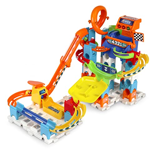 Vtech - Marble Rush Racing Track Set, Interactive Biglie Circuit, Giocattolo Di Costruzione Per Bambini +4 Anni, Versione Spagnola