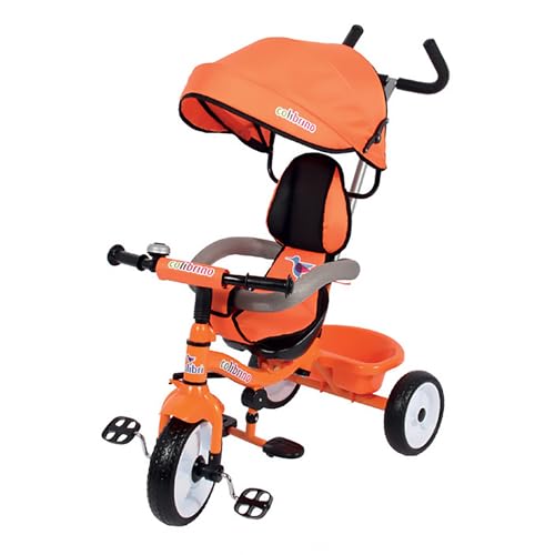 Colibrì Triciclo Bambini 1 Anno Passeggino Fronte Mamma E Strada Leggero | Treciclo Regolabile Bimbo Bimba 9 Mesi Colibrino Arancione