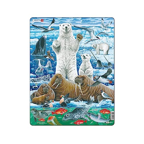 Larsen Fh42 Orsi Polari E Trichechi Sull'Oceano Artico, Puzzle Incorniciato Con 46 Pezzi