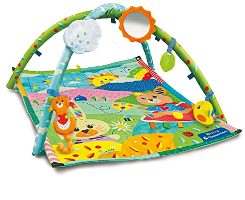 Clementoni- My First Discoveries Activity Gym-Palestrina Neonato Multifunzione, Con Attività Multisensoriali, Tappeto Gioco Bambini 0 Mesi, Multicolor