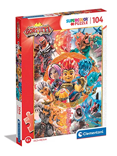 Clementoni 104Pzs Supercolor Gormiti 104 Pezzi-Made In Italy Bambini 6 Anni Puzzle Cartoni Animati, Multicolore, One Size, 27552