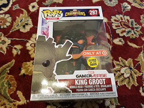 Funko- Marvel-Contest Of Champions-King Groot (Glows In The Dark) Figurina, Multicolore, 26845