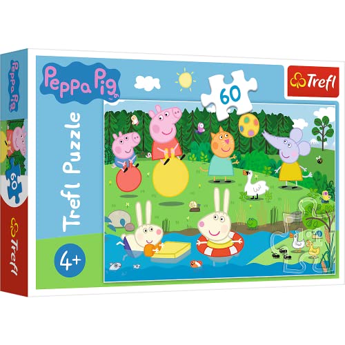 Trefl 60 Elementi, Divertimento Estivo, Per Bambini Da 4 Anni Puzzle, Colore Peppa Pig, Gxp-674614
