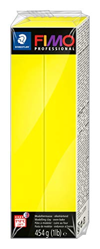 Staedtler-8041-1 Argilla Da Modellare Professionale Indurente In Forno, Colore Giallo Limone, 454G, 8041-1 St