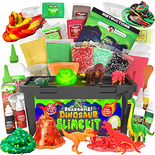 Original Stationery Slime Kit Dinosauro, Slime Glow In The Dark, Slime Fatto In Casa Per Bambini, Slime Butter Lucido E Pupù Di Dinosauro, Bellissimo