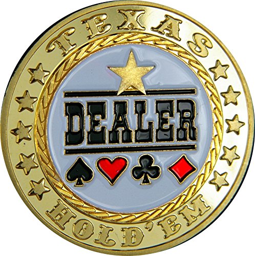 Fa. Wessel Pokerguard Poker Card Guard Dealer Placcato In Vero Oro, Accessorio Da Poker