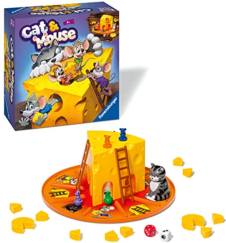 Ravensburger Giochi Da Tavolo Per Gatti E Mouse Per Bambini Dai 4 Anni In Su - Da 2 A 4 Giocatori - Regali Per Bambini
