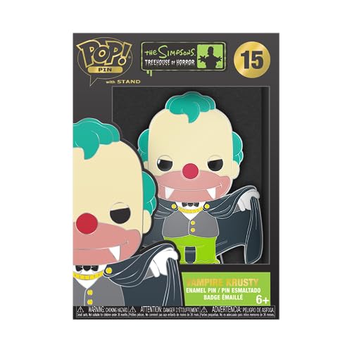 Loungefly Large Enamel Pin Horror: Simpsons - Krusty The Clown - Krusty - The Simpsons Spille Smaltate - Spilla Da Collezione Carina - Per Gli Zaini &