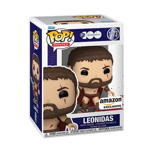 Funko Pop! Movies: 300- Leonidas - Bloody - 300 The Movie- Esclusiva Amazon - Figura In Vinile Da Collezione - Idea Regalo - Merchandising Ufficiale -