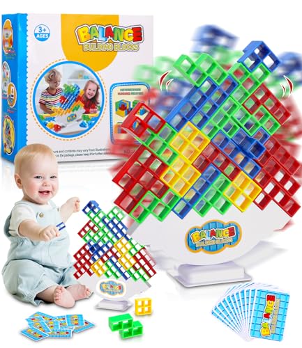 Leazzle Tetris Giocattolo Impilabile,Tetris Tower Gioco Per Adulti E Bambini,Gioco Di Bilanciamento Con Blocchi Impilabili,Gioco Di Blocchi Impilabili