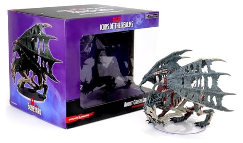 Wizkids Adult Green Dracolich - Boneyard Dandd Icons Of Realms Gargantuan Mini