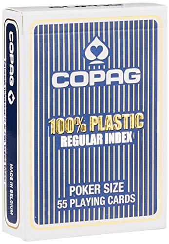 Copag- Carte Poker, Colore Blu (Regular), 1