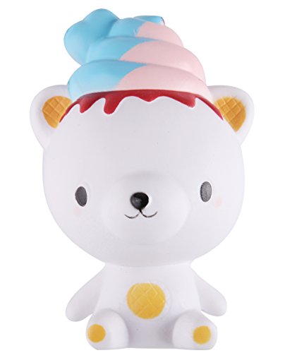 Anboor 5.1 "Jumbo Slow Rising Squishies Ice Cream Cacca Orsi Kawaii Scented Squishies Toy Collection Animale 1 Pz Colore Casuale