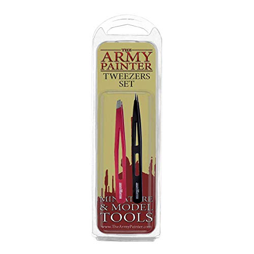 The Army Painter ๐ | Set Di 2 Pinzette Di Precisione | Punta Fine E Punta Piatta | Set Per Assemblaggio Di Modellini In Miniatura