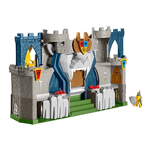 Fisher-Price Imaginext - Playset Castello Del Leone Con Personaggi A Tema Medievale, Con Fortificazioni, Torre E Prigione, Giocattolo Per Bambini 3+An