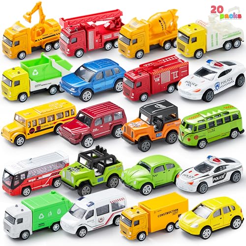 Joyin Set Di Veicoli Per Modellini Di Auto Giocattolo In Metallo Pressofuso Da 20 Pezzi Per Bambini, Bambine E Bambini Set Di Auto Da Gioco Per Bambin
