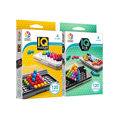 Smart Games - Iq Puzzler Pro + Iq Six Pro | Giochi Da Tavolo Bambini 8 Anni | Giochi Di Logica Per Bambini | Giochi Educativi 8 Anni | Giochi Di Viagg