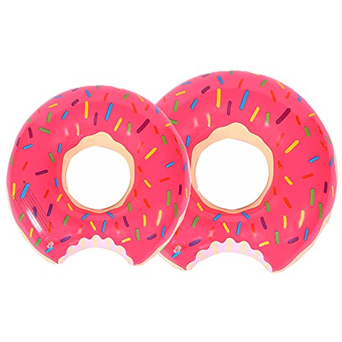Liuer 2Pcs Ciambella Gonfiabile Swim Ring Salvagente Anello Di Nuoto Del Piscina Galleggiante Gonfiabile Di Ciambella Per Spiaggia O Piscina(Rosa)