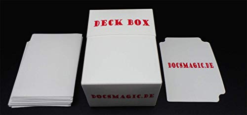 Docsmagic.De Deck Box + 100 Double Mat White Sleeves Standard - Porta Mazzo & Bustine Bianco - Pkm - Mtg