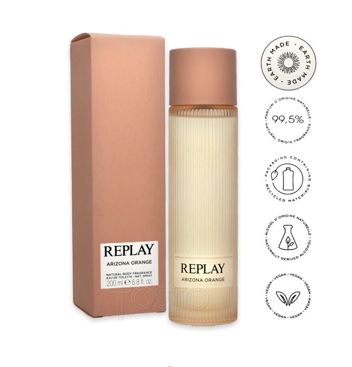 REPLAY ARIZONA ORANGE Natural Body Franrance 200Ml