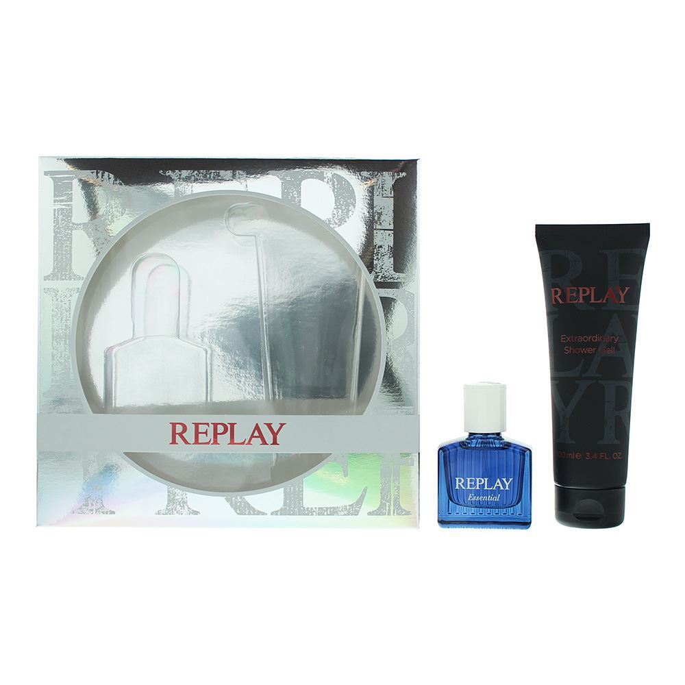 Replay Essential For Him 3 Piece Gift Set: EDT 30ml Shower Gel 100ml For Men