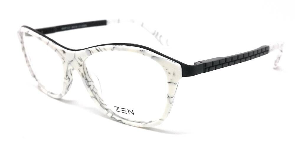 OCCHIALI DA VISTA DONNA ZEN BARCELONA Z407 C.7 BIANCO E NERO EFFETTO MARMO