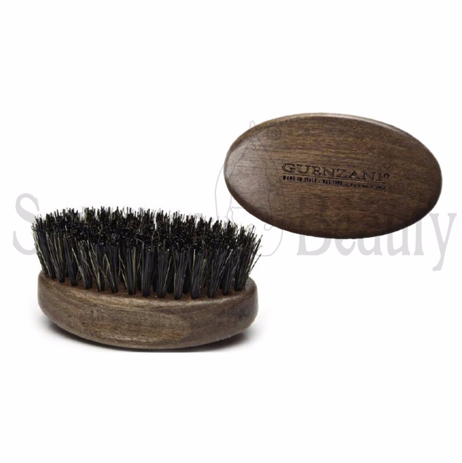 GUENZANI SPAZZOLA BARBA E BAFFI PICCOLA SCURA PROFESSIONALE BARBIERE BARBER SHOP