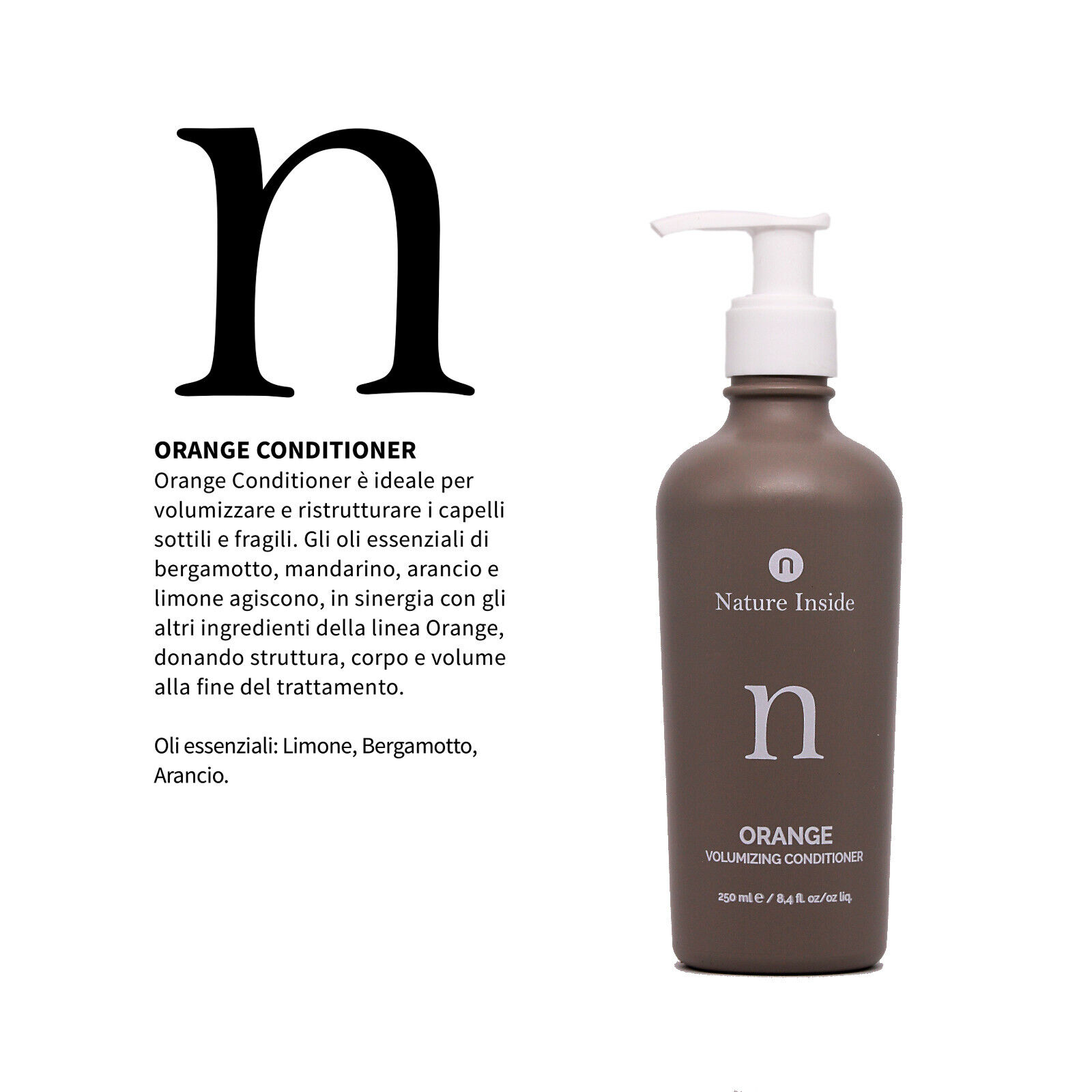 Naturalmente Conditioner Nature Inside Orange - capelli sottili, fragili - 250ml