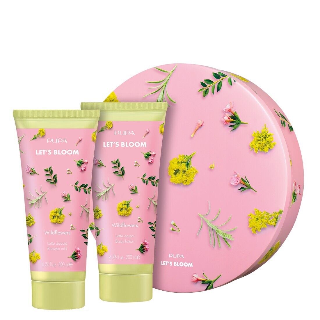 PUPA LET’S BLOOM KIT 1 LATTE DOCCIA 200ML e LATTE CORPO 200ML WILDFLOWERS
