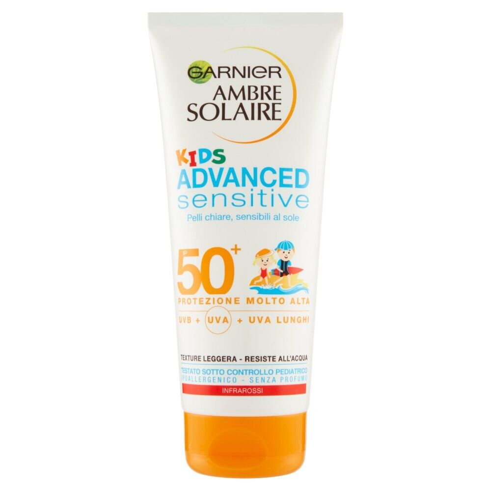 Garnier Ambre Solaire Crema Solare Kids Advanced Sensitive SPF 50+   Bimbi