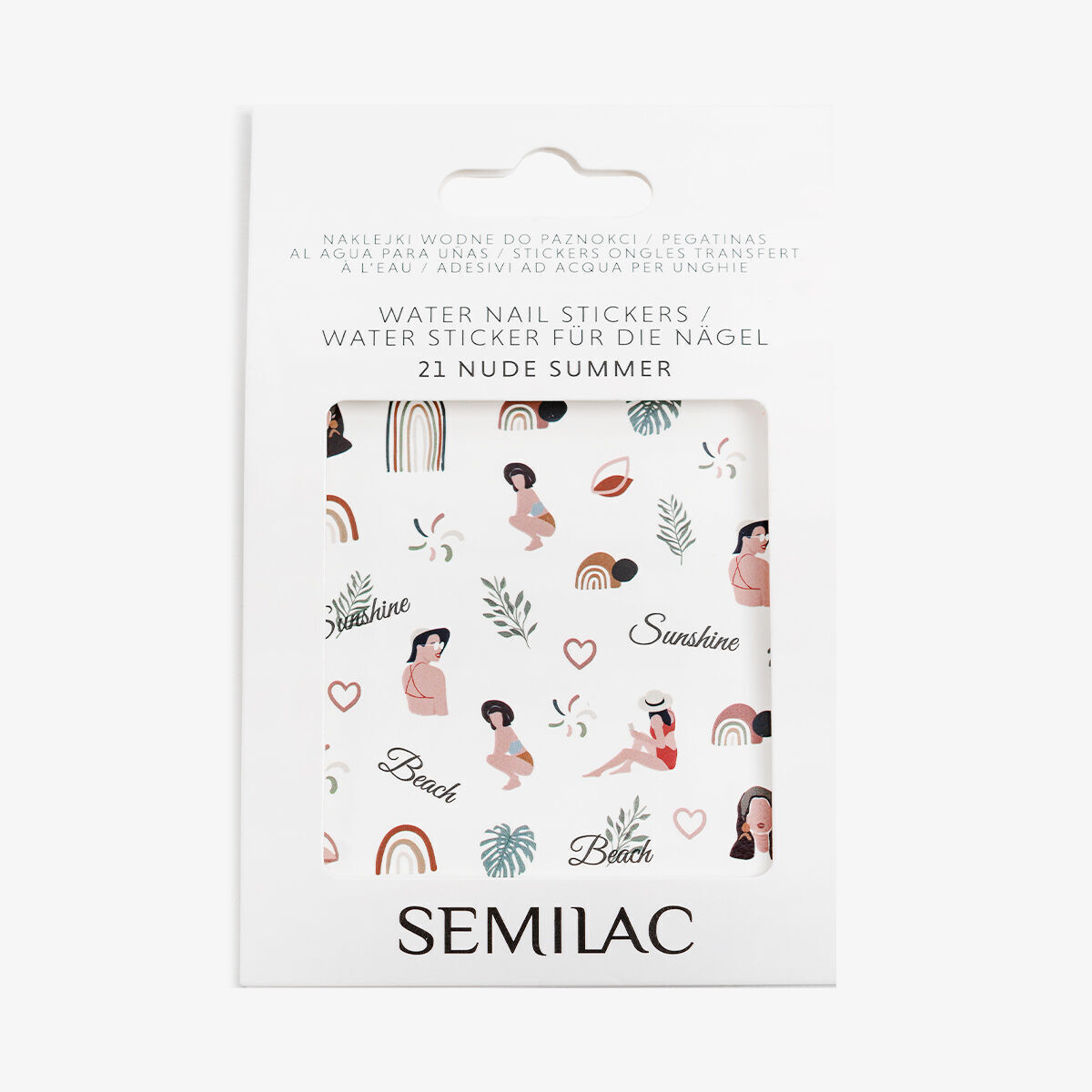 Adesivi per unghie Semilac nude estate 21