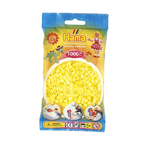 Hama Beads - Set Di 1000 Perline, Giallo Pastello