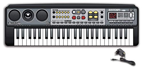 Bontempi- Tastiera, Colore Grigio, 54 X 17 X 55 Cm, 15 4900