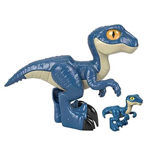 Fisher-Price Imaginext Jurassic World Dinosauro Velociraptor Xl Con Zampe Mobili, Giocattolo Per Bambini 3+Anni,Gwp07