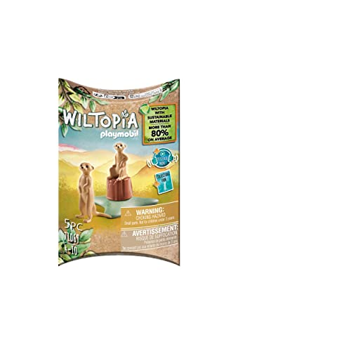 Playmobil 71069 Wiltopia Meerkat,Animal Toy,For Children 4-10, Sustainable Toy Animals, Meerkat Toy, Collectible Toy For Kids, Made Form 80% Recycled