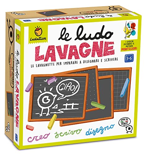 Ludattica - Giochi Montessori 3 Anni - Giochi Educativi 3-6 Anni - Lavagne Montessori - Le Ludolavagne - Made In Italy