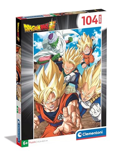 Clementoni- Dragon Ball Supercolor Ball-104 Pezzi Bambini 6 Anni, Cartoni Animati, Manga, Anime, Puzzle Supereroi, Made In Italy, Multicolore, 25773