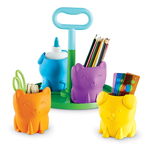 Learning Resources Ler3714, Kit Portaoggetti Con Animali Kiddy Create-A-Space, Contenitore Per Materiale Artistico Per Bambini, Stanza Dei Giochi & Or