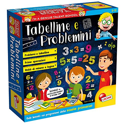 Liscianigiochi, Tabelline E Problemini Giochi Educativi, Multicolore, 48885, 10 Giocatori