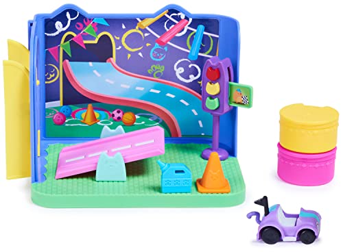 Gabby'S Dollhouse, Stanza Dei Giochi Purr-Ific Con La Macchinina Giocattolo Carlita, Accessori, Mobili E Scatola Con Sorpresa, Per Bambini Dai 3 Anni