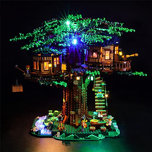 Geament Set Di Luci Led Per Treehouse (Casa Sullalbero) Modello Da Costruire – Kit Di Illuminazione Compatibile Con Lego Ideas 21318(Lego Set Non Incl