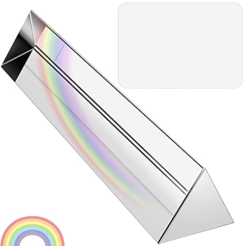 Giak Prisma Triangolare Prisma Fotografia Prisma Ottico In Cristallo K9 Ottico Vetro Prisma 15 Cm Con Panno In Microfibra E Confezione Regalo Per Spet
