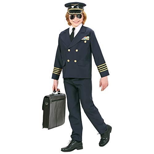 "Pilot" (Jacket, Mock Shirt With Tie, Pants, Hat) - (128 Cm / 5-7 Years)