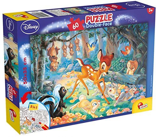 Lisciani Giochi- Bambi Disney Puzzle Doppia Faccia, 60 Pezzi, Multicolore, 47932
