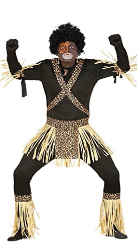 Costume Zulù Primitivo Indigeno Cannibale Tuta Con Paglia