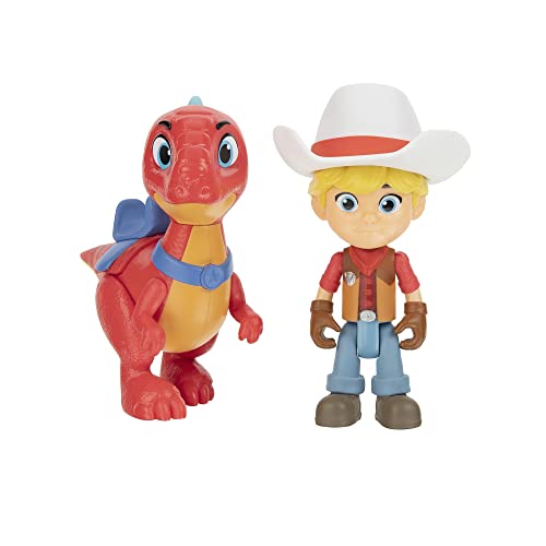 Giochi Preziosi, Dino Ranch Jon & Blitz Coppia Di Personaggi, Personaggio Alto Circa 7.5Cm E Dinosauro Alto 9Cm Circa, Come Nel Cartone Animato, Per B